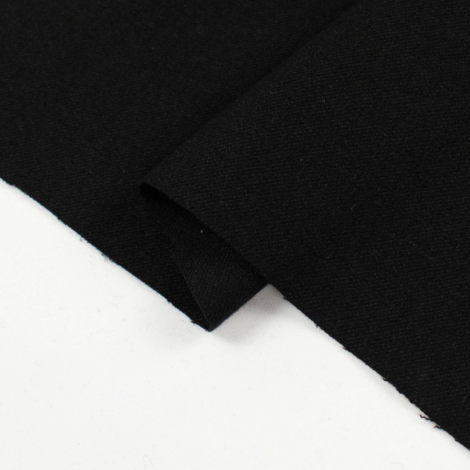 Wool Blend Suiting Medium Weight Black-04 Slight Stretch