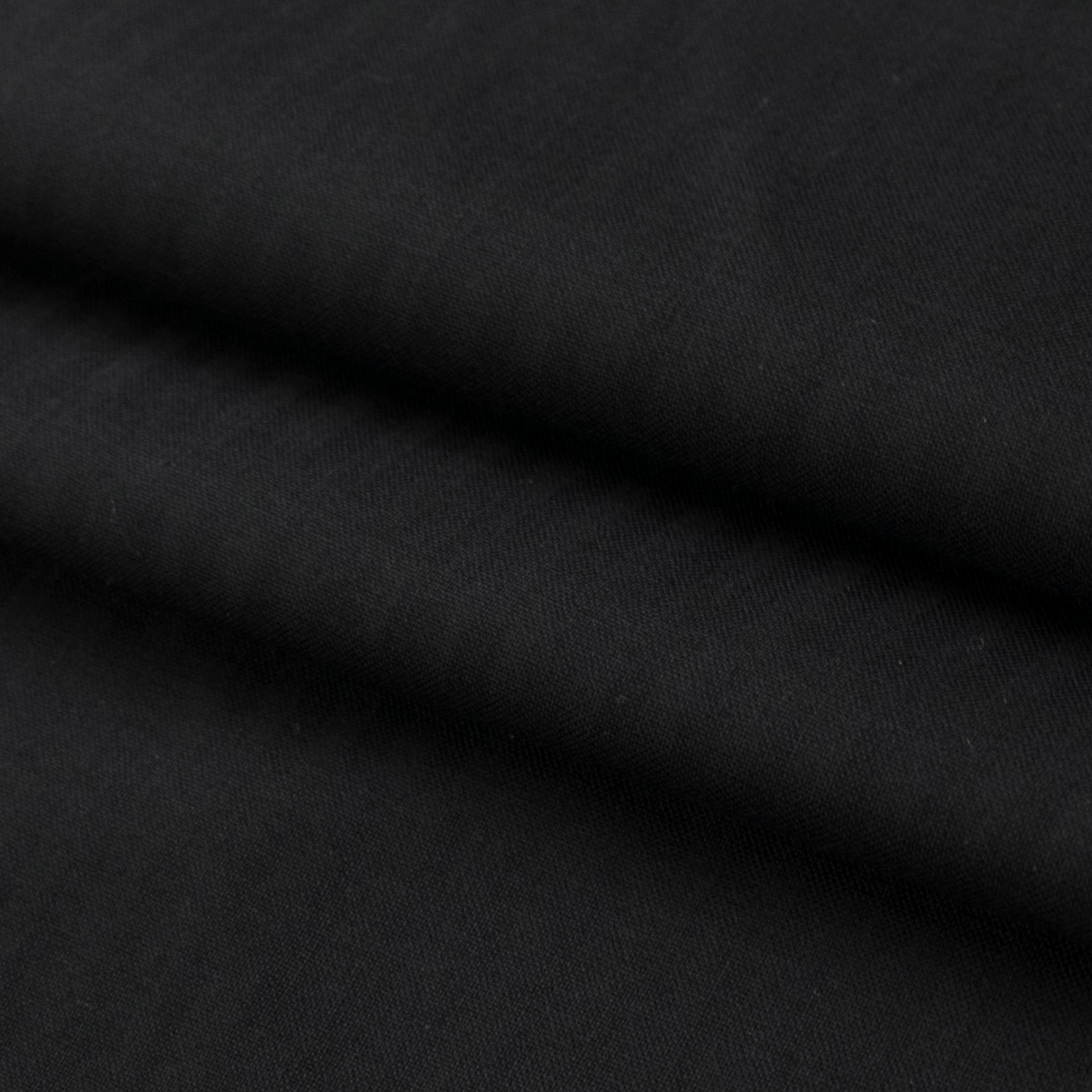 Premium Japanese Wool Summer Suiting - Black Pinstripe