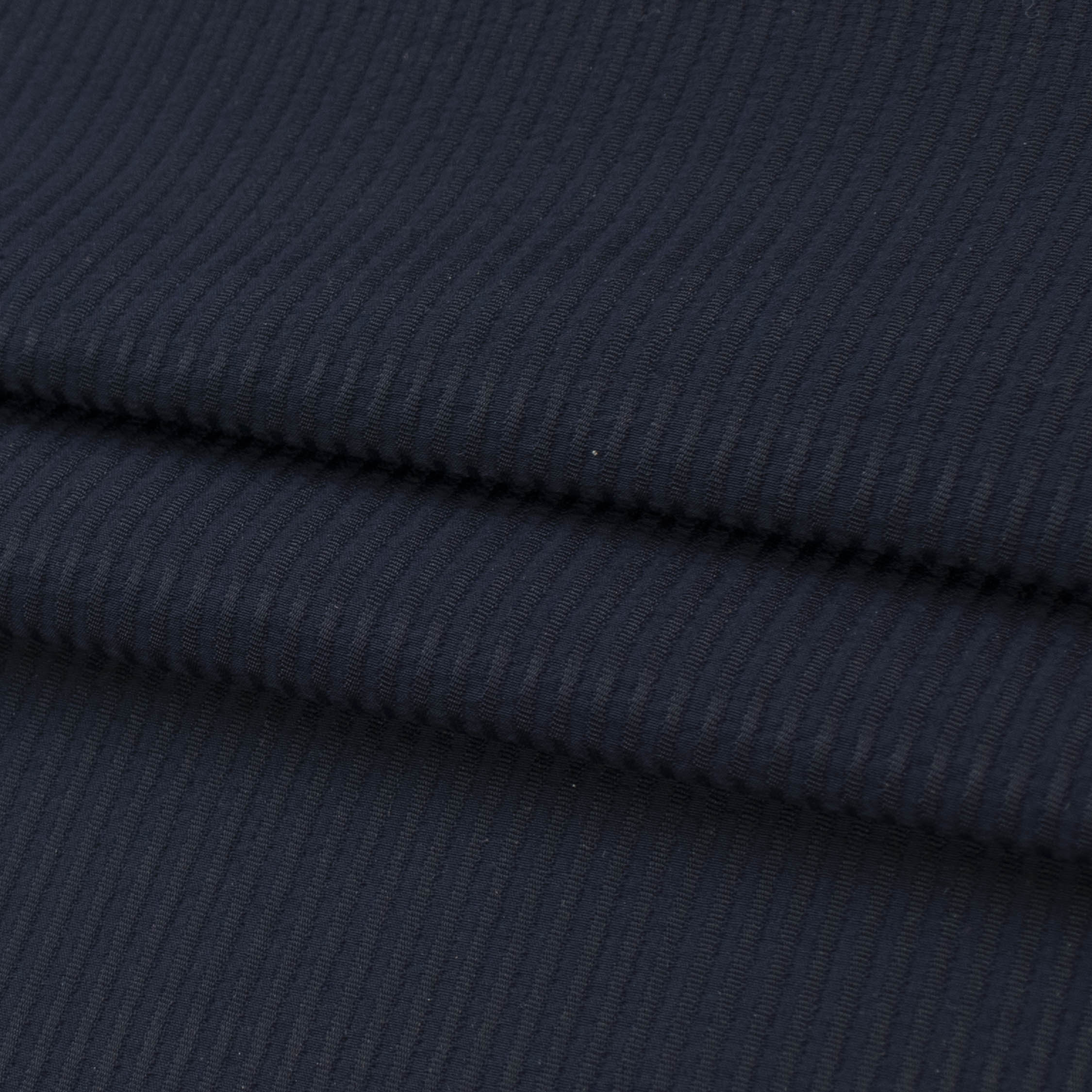 Premium Japanese Wool Blend Summer Suiting - Navy Stripes