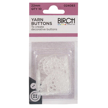 Birch Yarn Buttons - 22mm