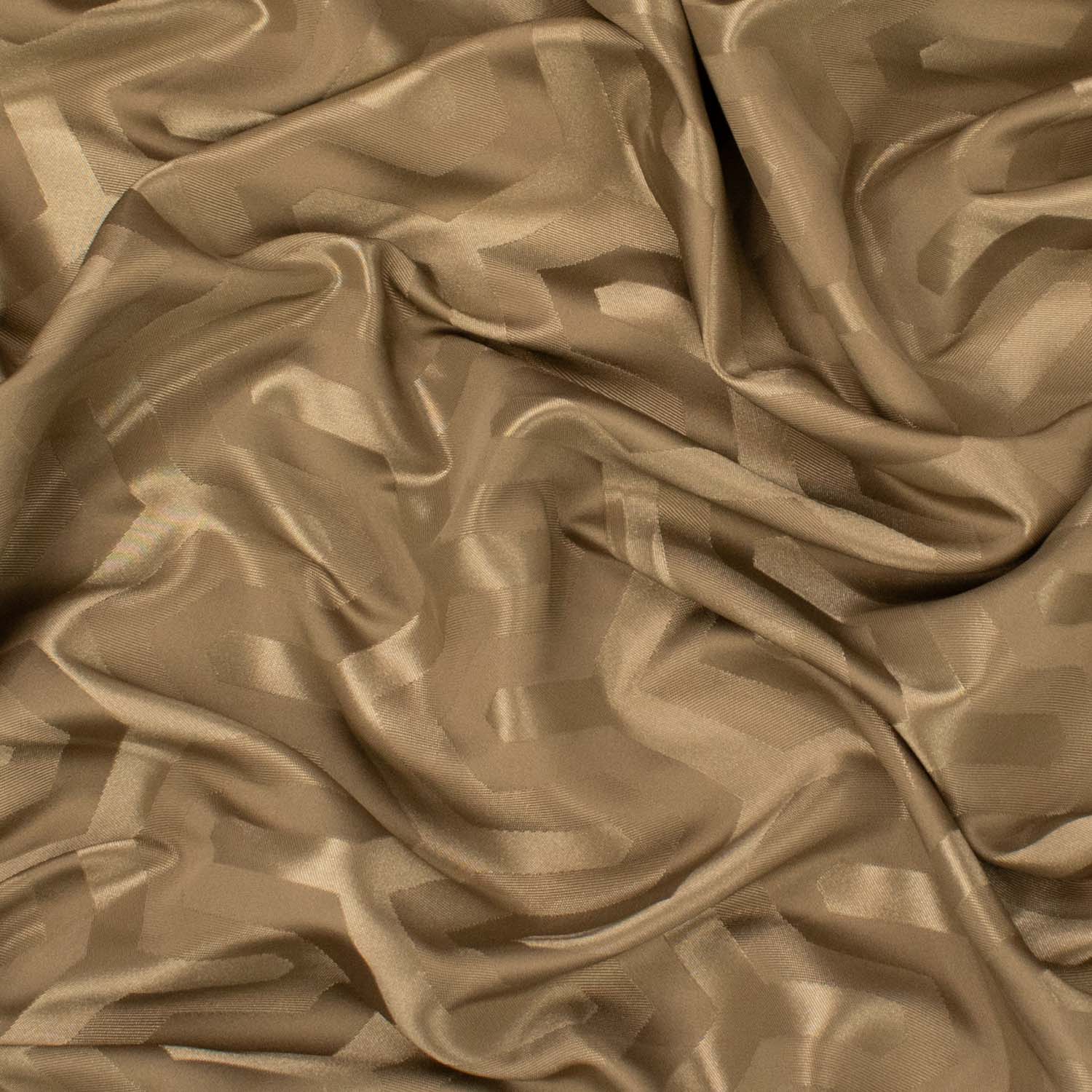 Primary by Zepel - Curtaining/Upholstery Honeycomb Brown Jacquard