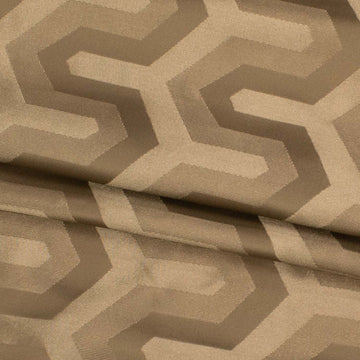 Primary by Zepel - Curtaining/Upholstery Honeycomb Brown Jacquard