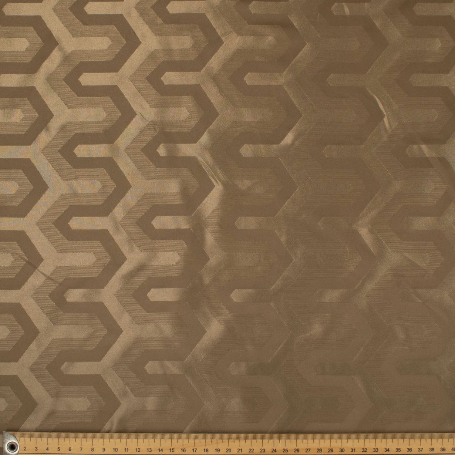 Primary by Zepel - Curtaining/Upholstery Honeycomb Brown Jacquard