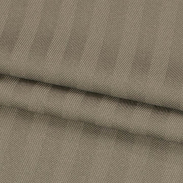 Grey Stripe Herringbone Twill Suiting