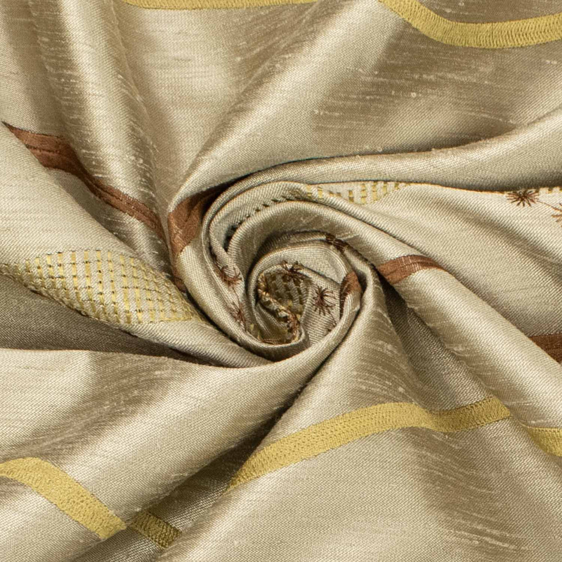 Wave Embroidery Shantung Curtaining/Upholstery