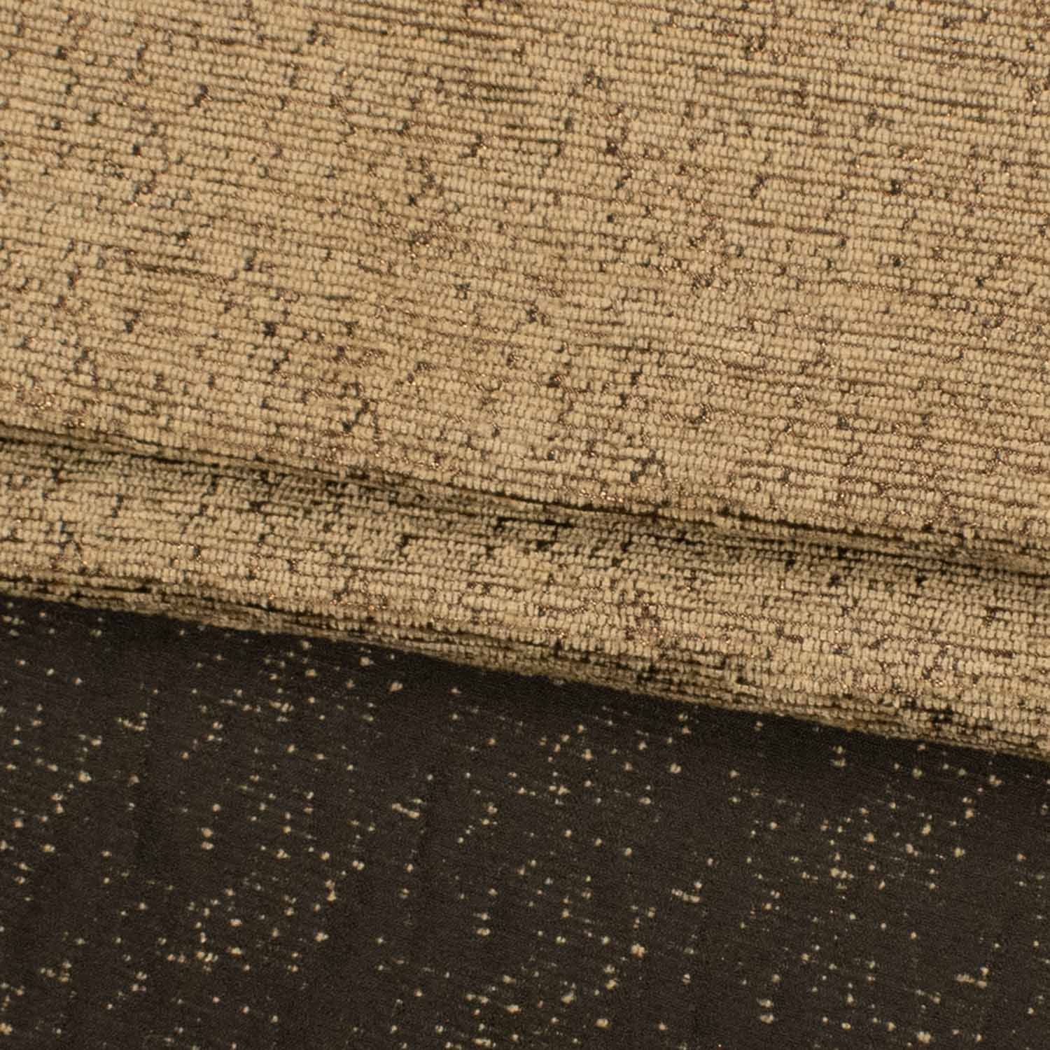 Beige & Brown Woven Textured Chenille Curtaining/Upholstery