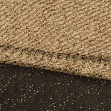 Beige & Brown Woven Textured Chenille Curtaining/Upholstery
