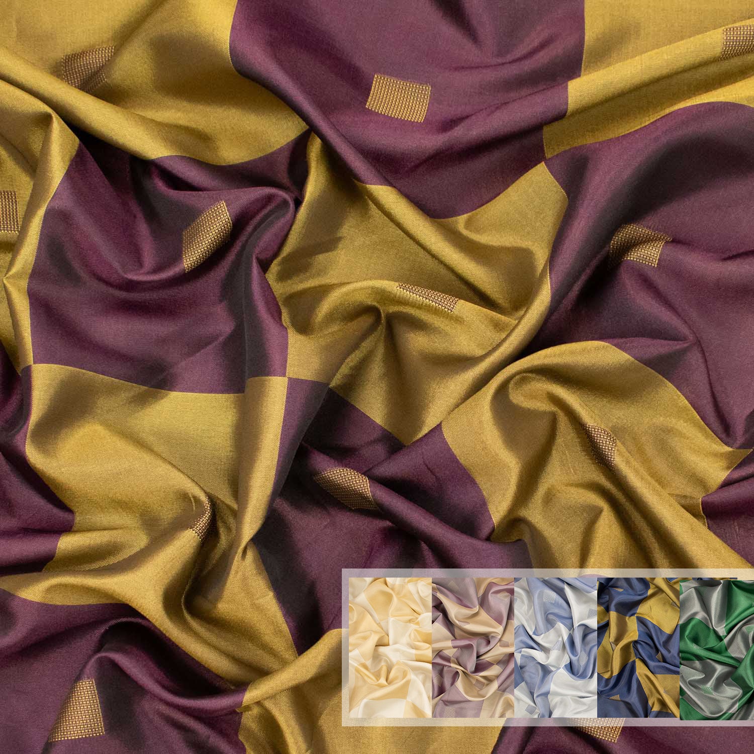 Check Taffeta Curtaining/Upholstery Jacquard