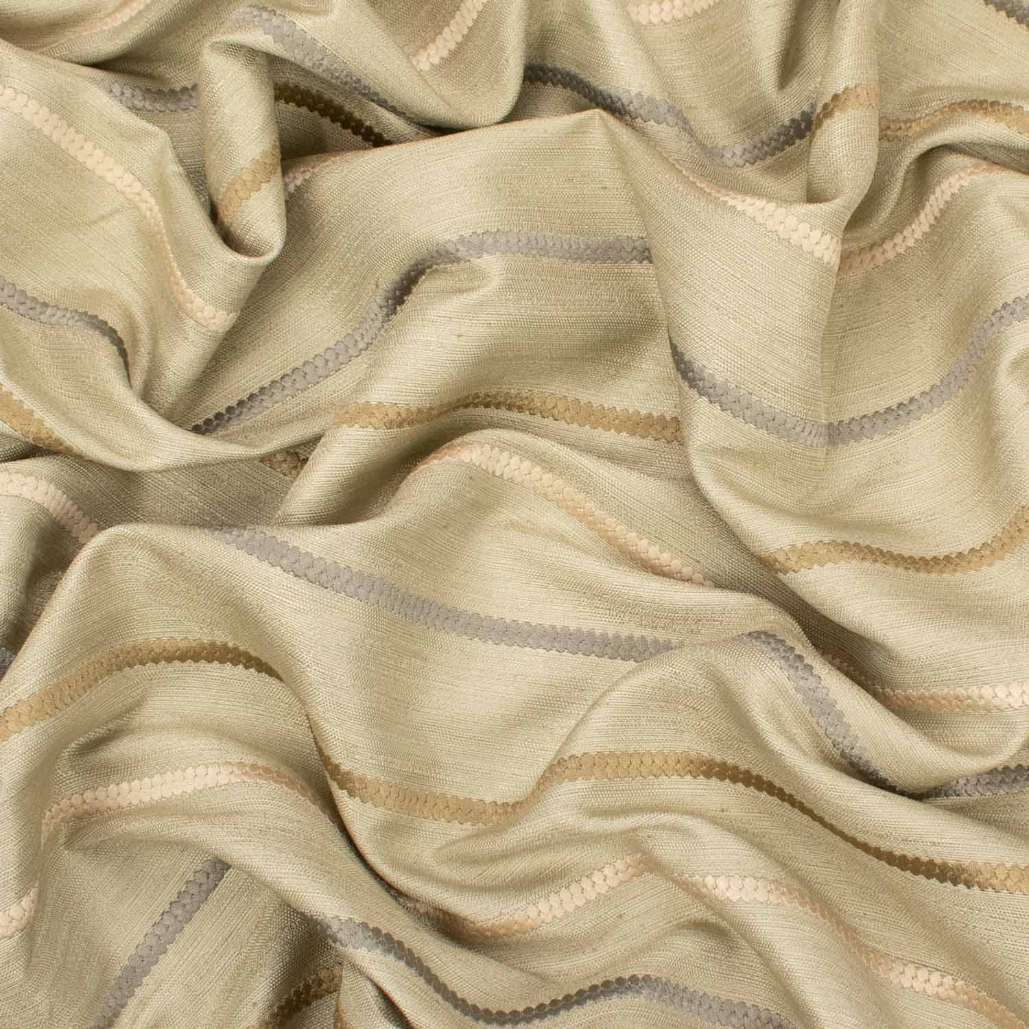 Darwin by Zepel - Curtaining/Upholstery Linen-Look Stripes Jacquards