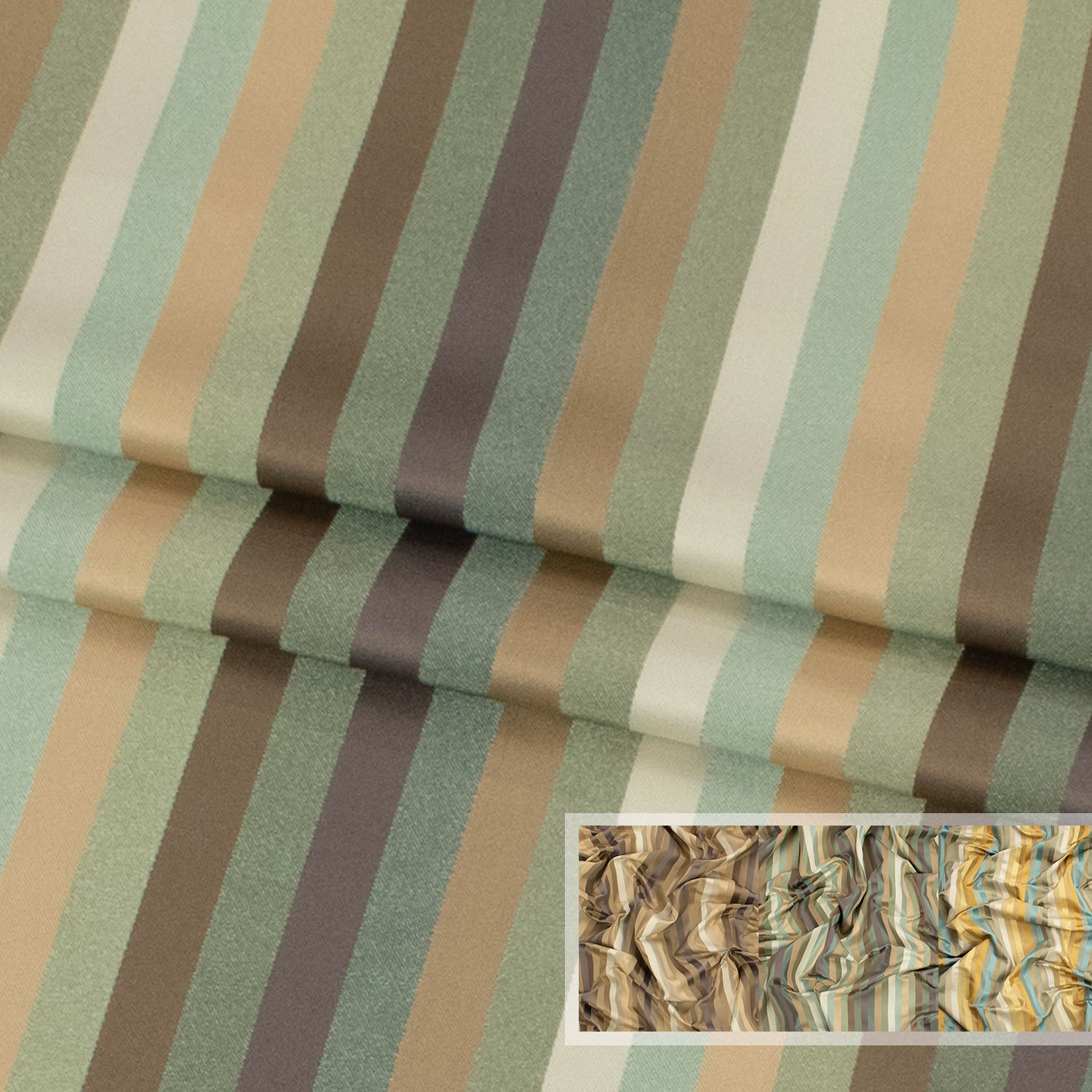 Obtain by Zepel - Curtaining/Upholstery Sateen Stripe Prints