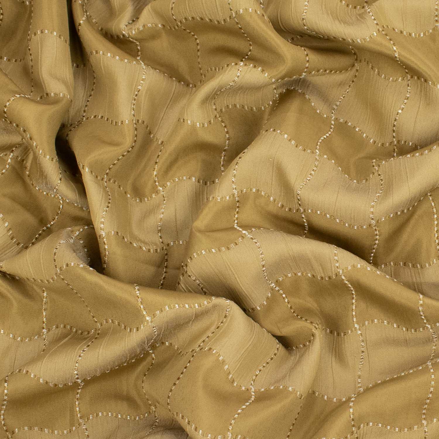 Embroidered Check Taffeta Curtaining/Upholstery Jacquard