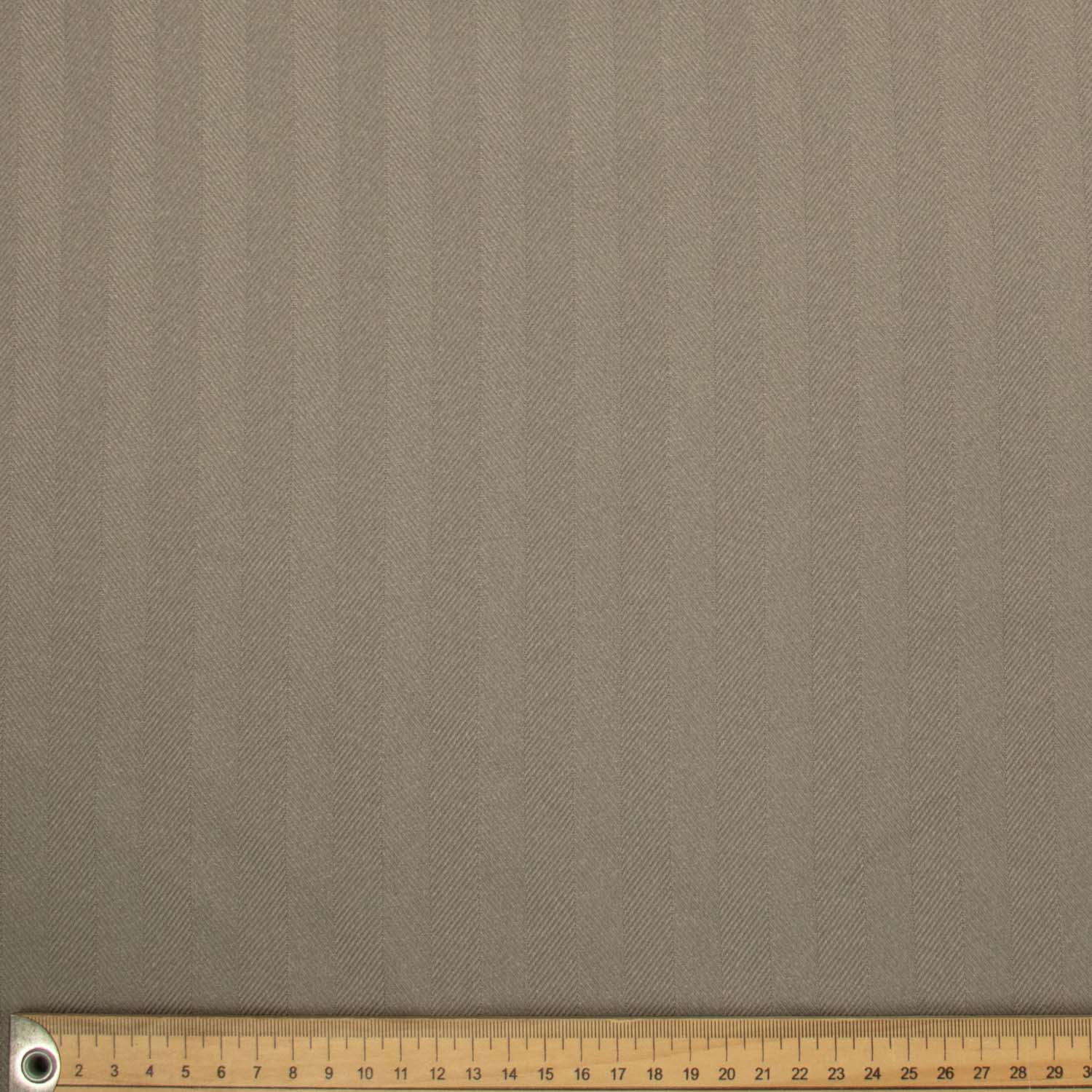 Grey Stripe Herringbone Twill Suiting