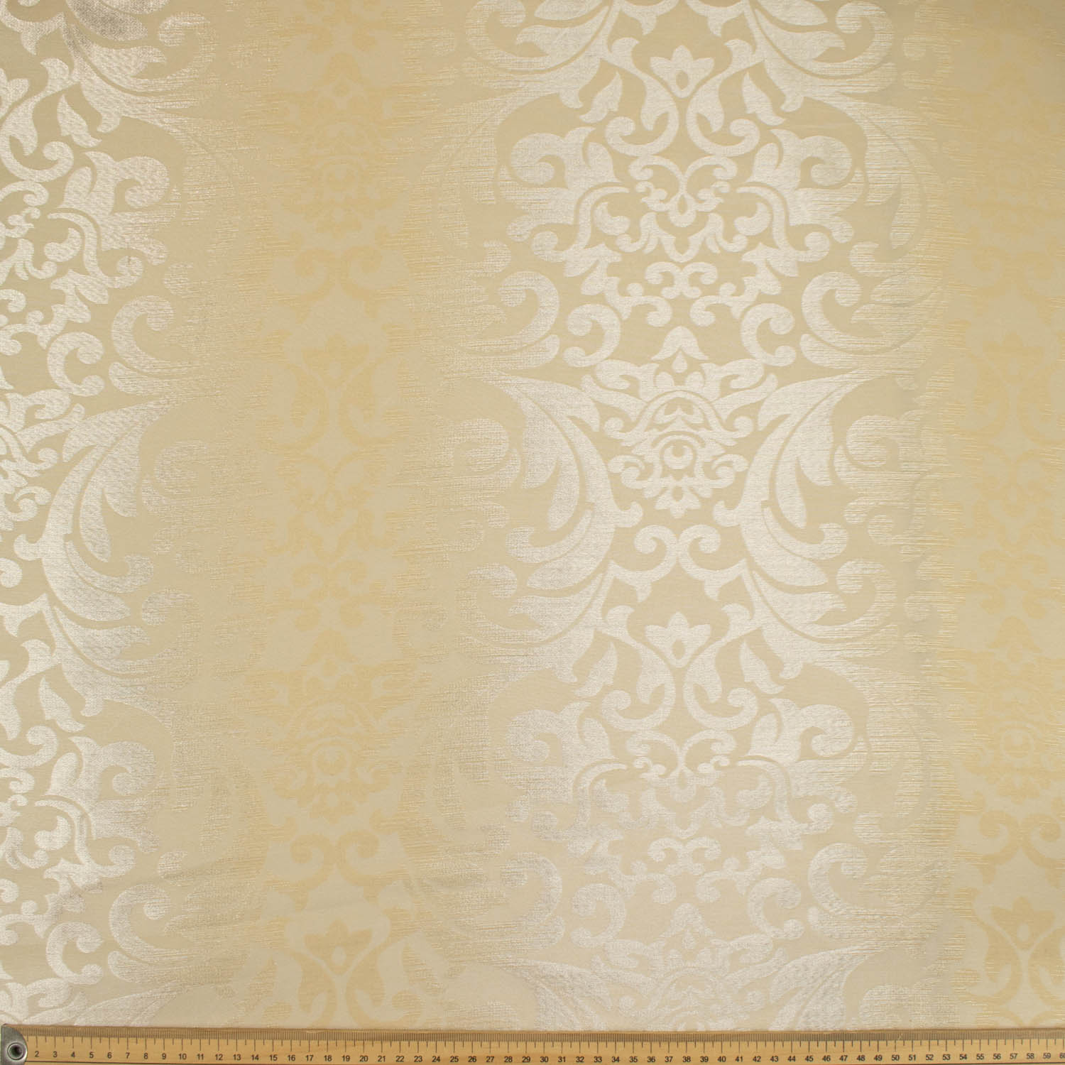 Turkish Embroidered Cream Vintage Vines Jacquard Curtaining/Upholstery