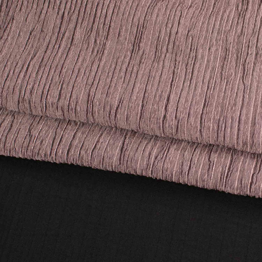 Metallic Purple Textured Crushed Stripes Curtaining/Upholstery
