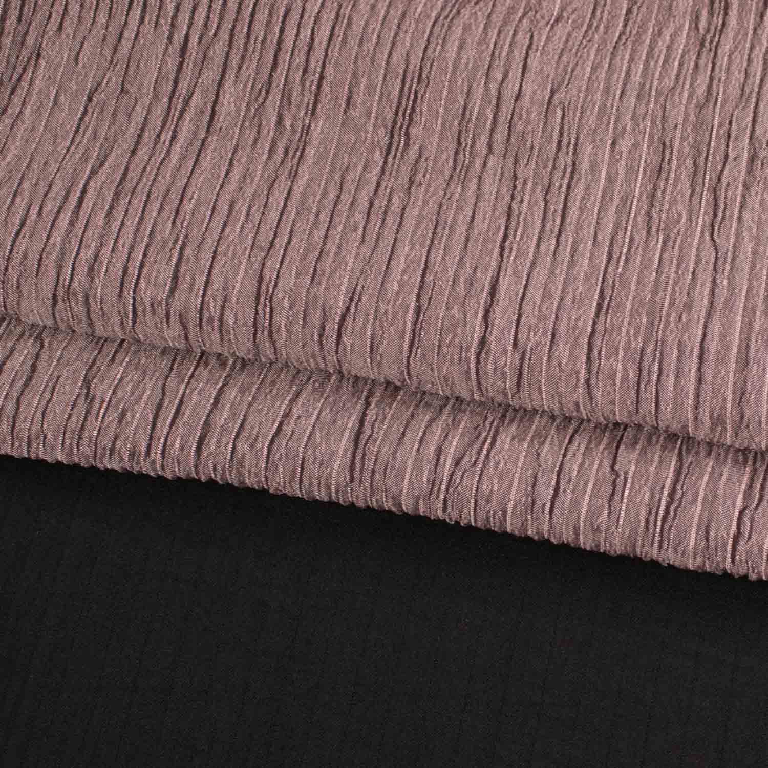 Metallic Purple Textured Crushed Stripes Curtaining/Upholstery