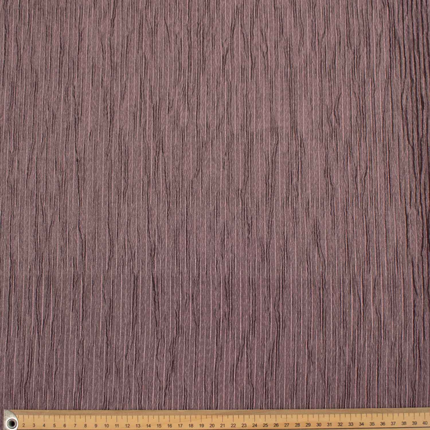Metallic Purple Textured Crushed Stripes Curtaining/Upholstery
