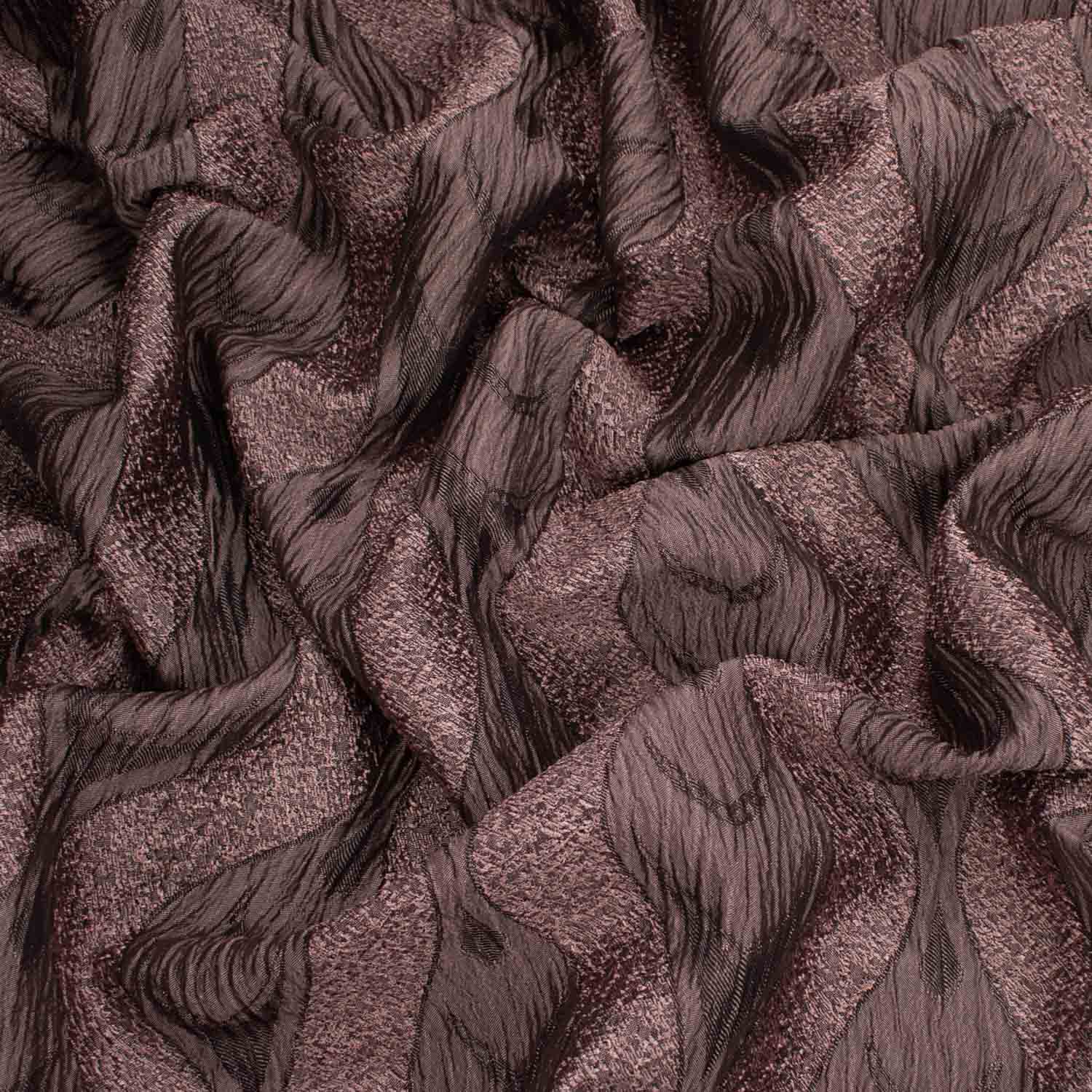 Turkish Curtaining/Upholstery Metallic Vintage Leaves Textured Brocade