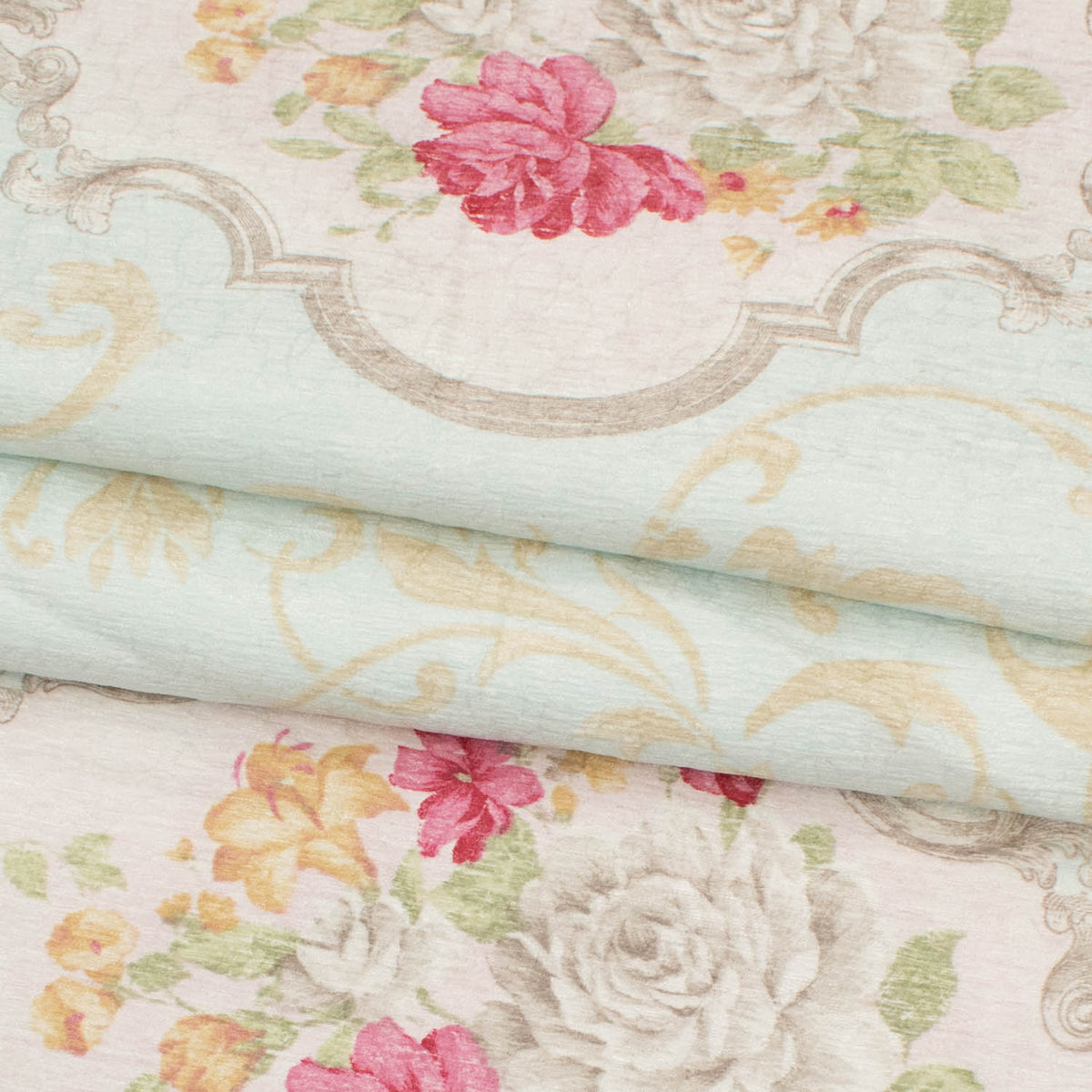 Imperial Collection Vintage Flower Printed Curtaining/Upholstery Fabri ...