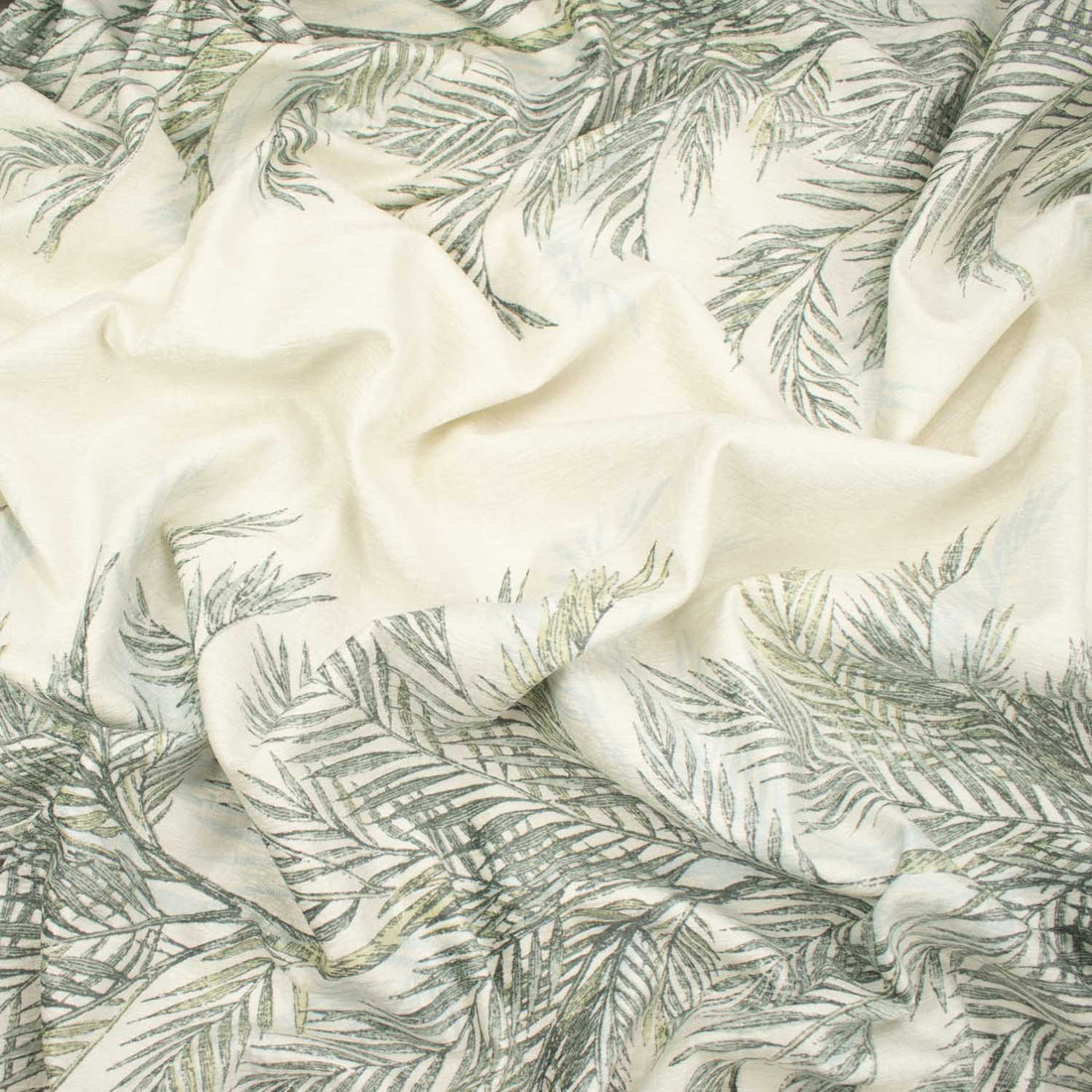 Imperial Collection Green Leaves Printed Curtaining/Upholstery Fabric