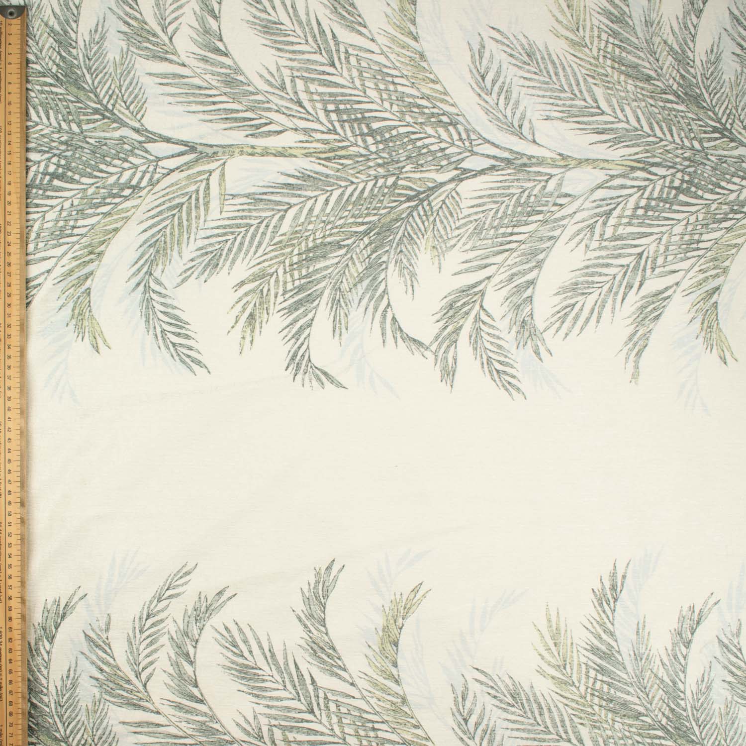 Imperial Collection Green Leaves Printed Curtaining/Upholstery Fabric
