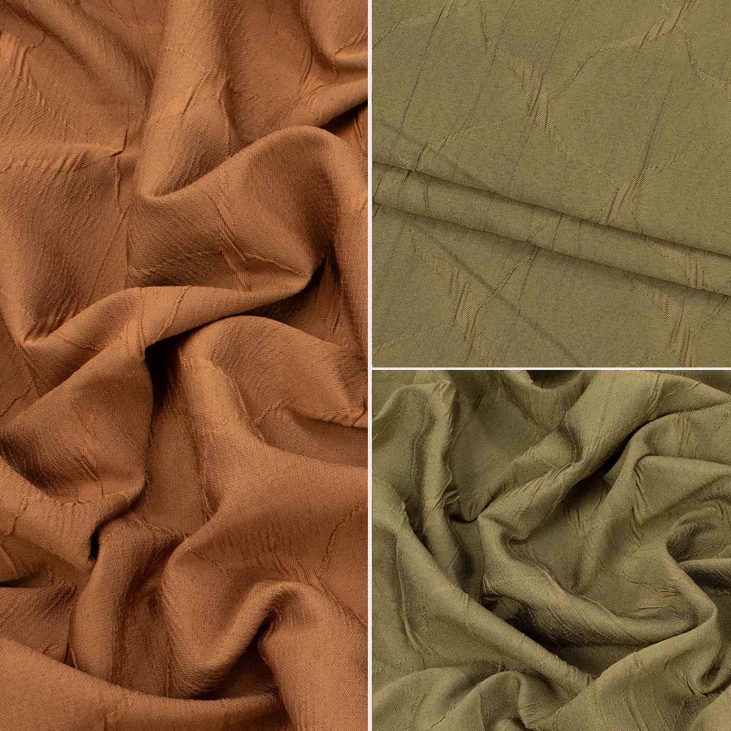 Metallic Textured Crushed Geometric Curtaining/Upholstery