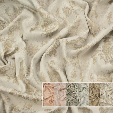 Turkish Curtaining/Upholstery Pastoral Scene Jacquard