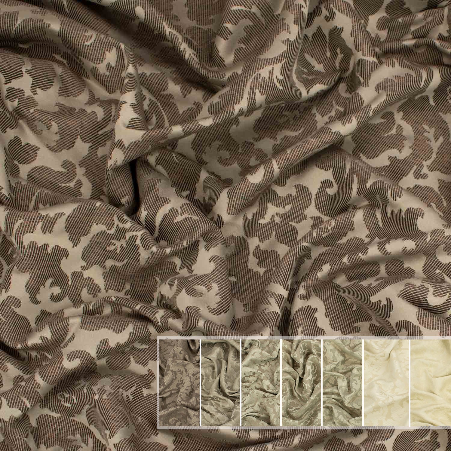 Adagio by Zepel - Curtaining/Upholstery Cream Embossed Jacquard