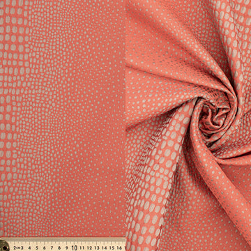 Abstract Animal Spots Suiting/Upholstery Jacquard in Orange