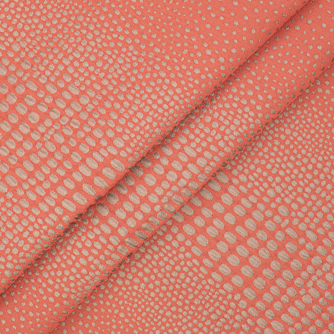 Abstract Animal Spots Suiting/Upholstery Jacquard in Orange