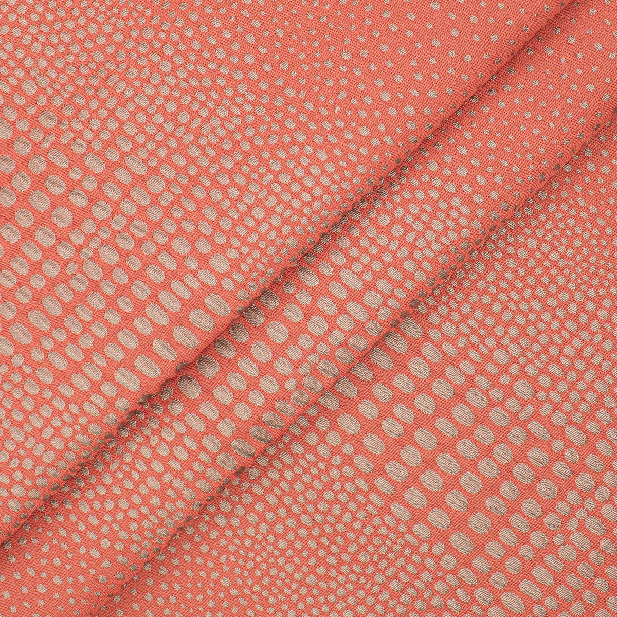 Abstract Animal Spots Suiting/Upholstery Jacquard in Orange