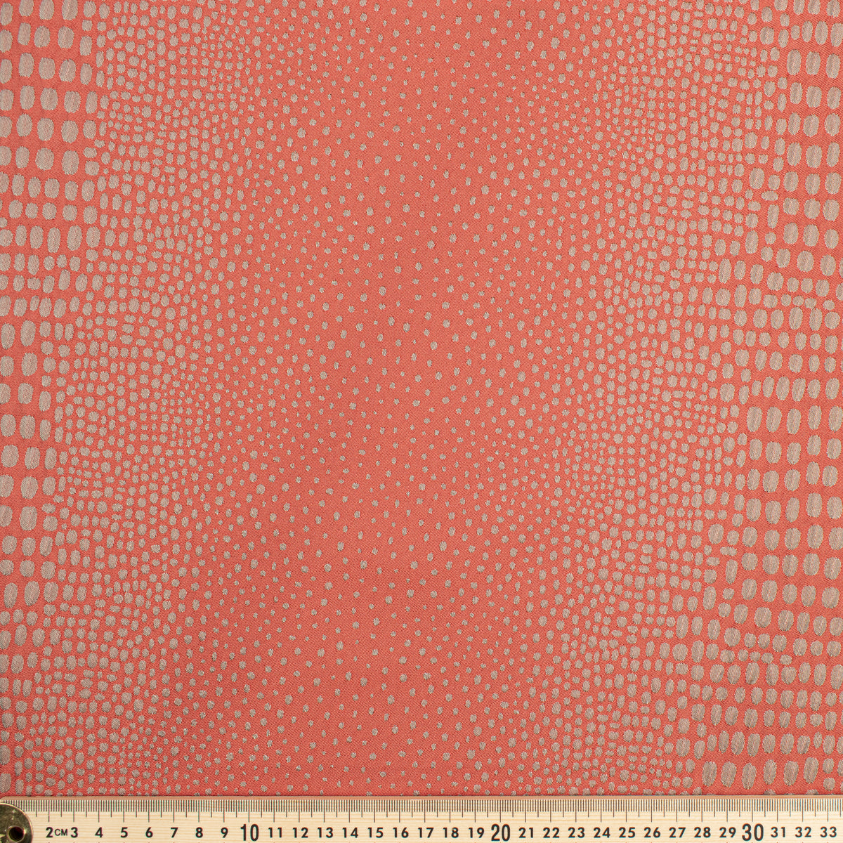 Abstract Animal Spots Suiting/Upholstery Jacquard in Orange