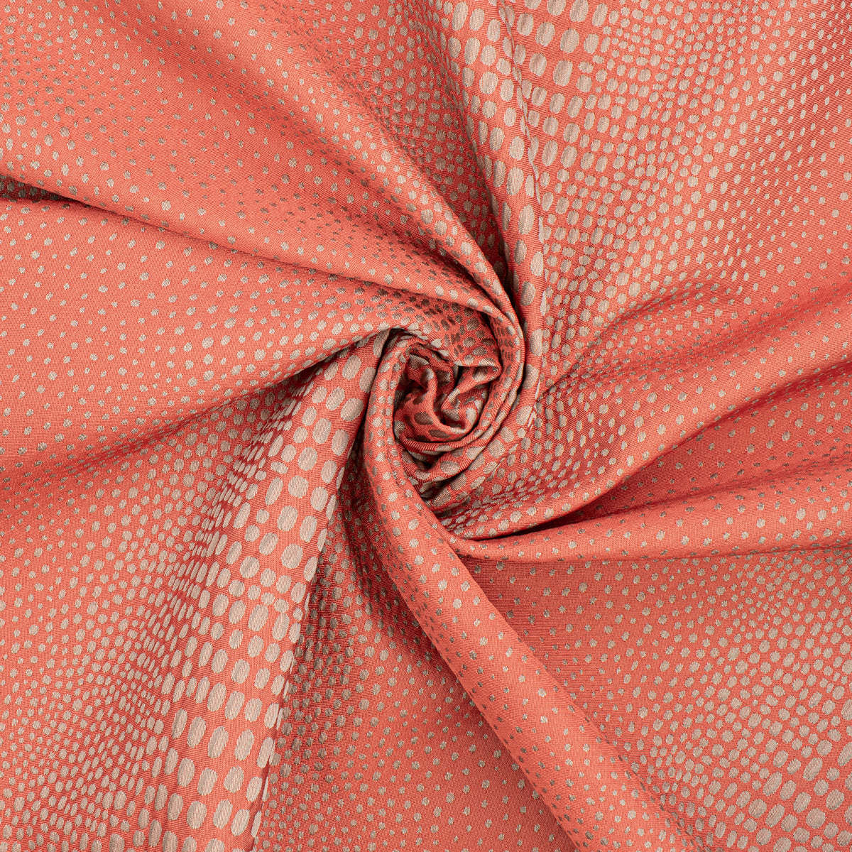 Abstract Animal Spots Suiting/Upholstery Jacquard in Orange