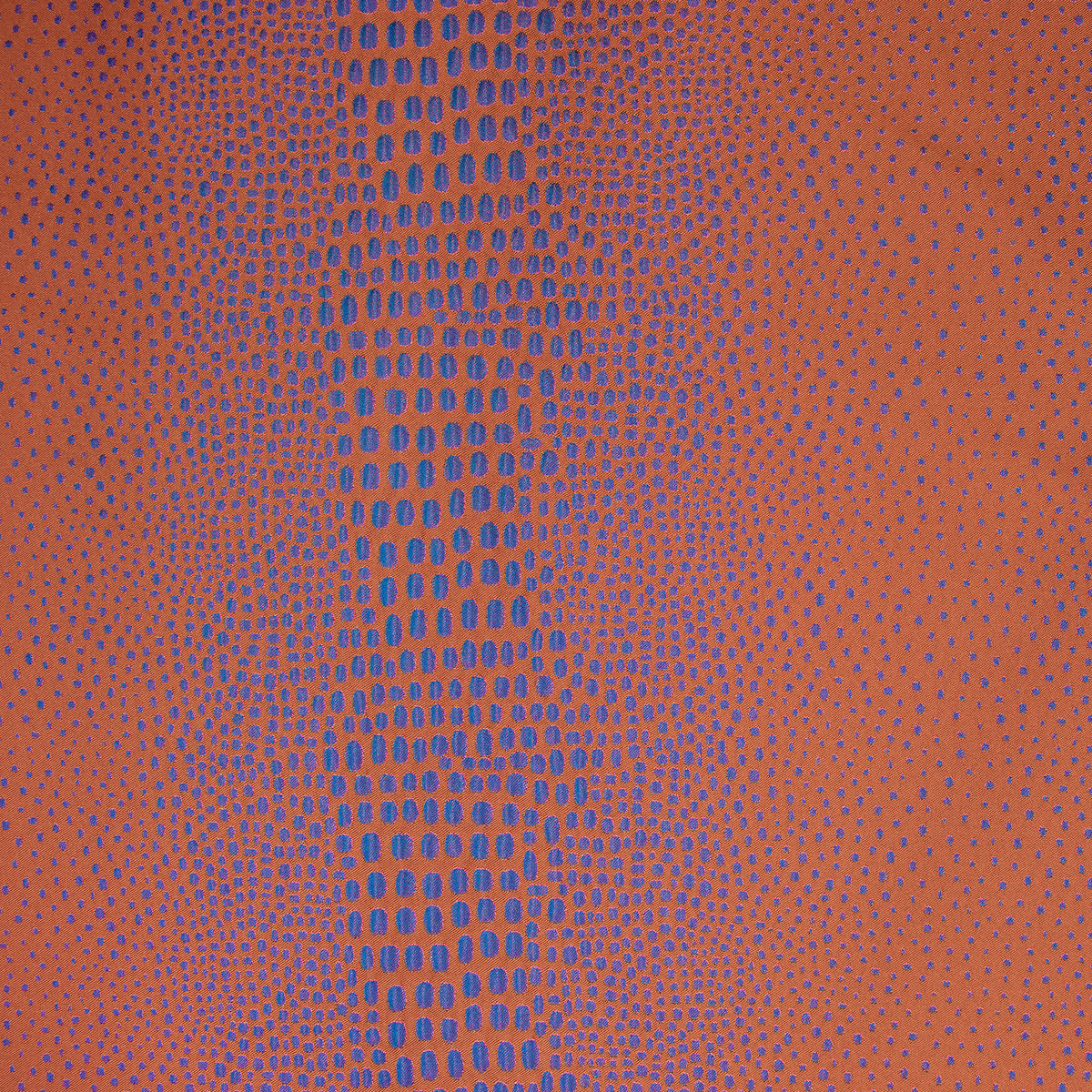 Abstract Animal Spots Suiting/Upholstery Jacquard in Orange/Blue
