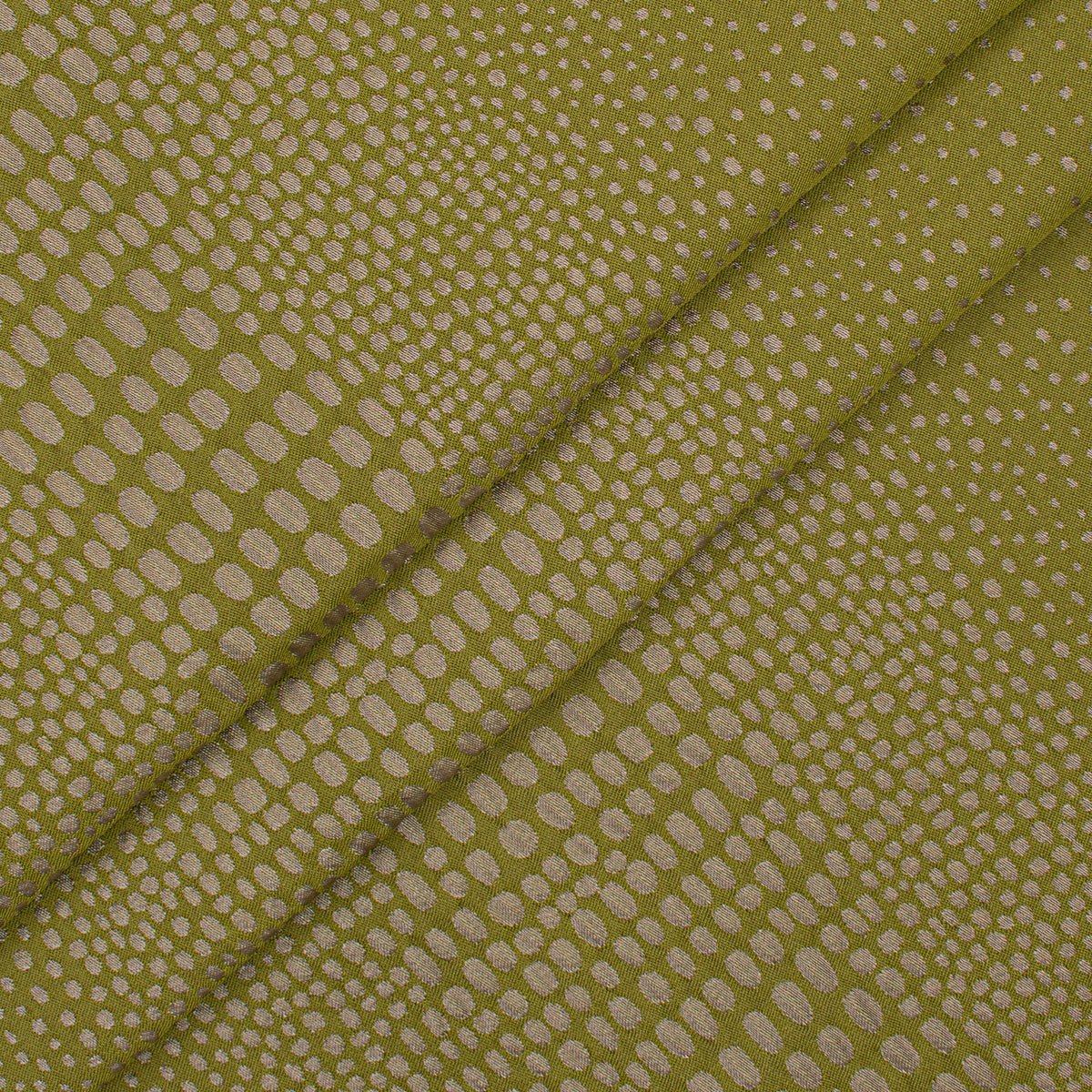 Abstract Animal Spots Suiting/Upholstery Jacquard in Olive