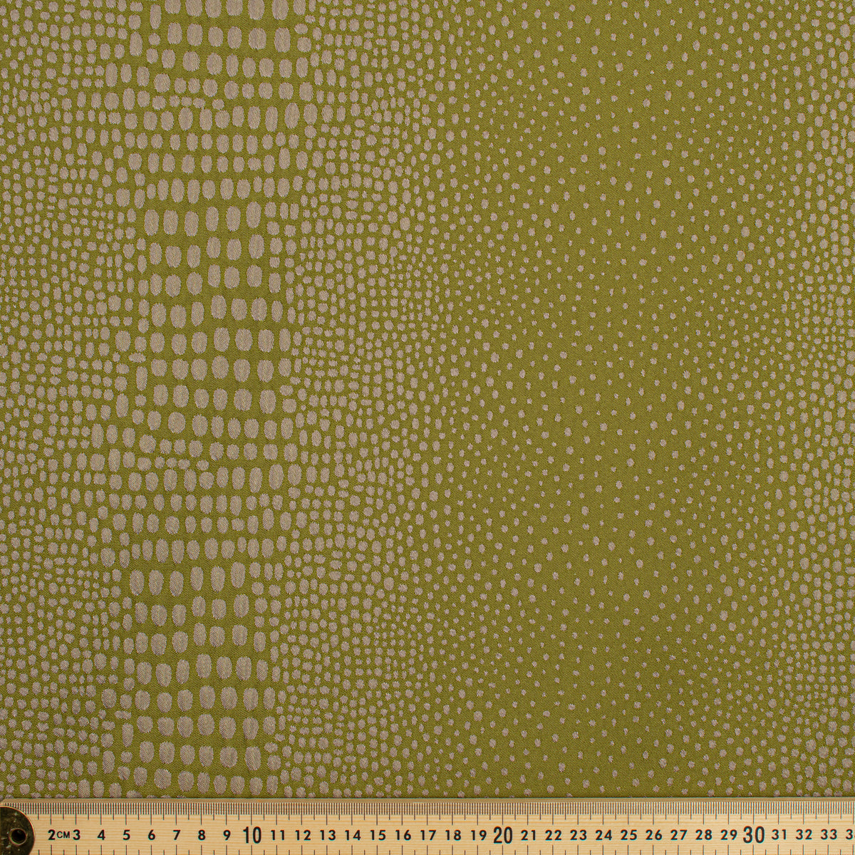 Abstract Animal Spots Suiting/Upholstery Jacquard in Olive