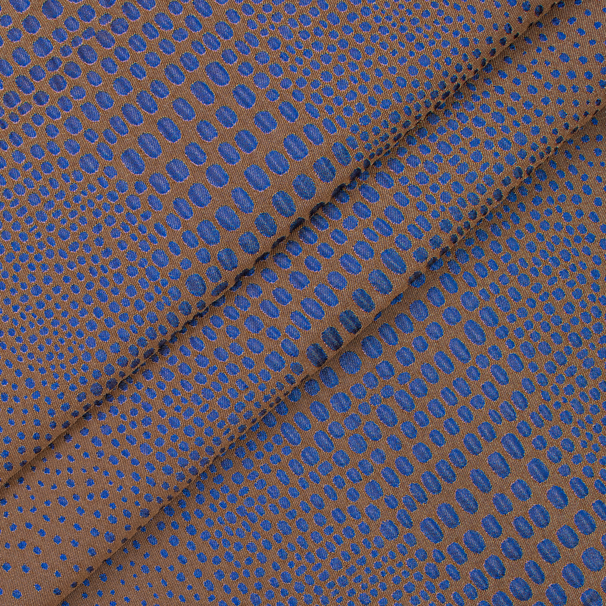 Abstract Animal Spots Suiting/Upholstery Jacquard in Brown/Blue