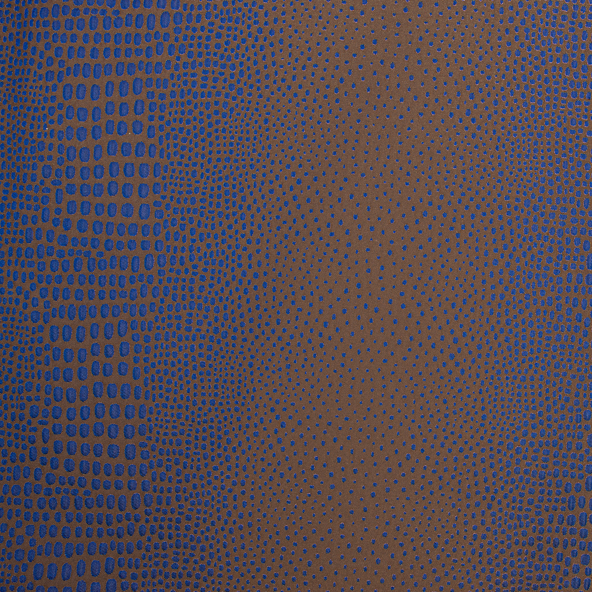 Abstract Animal Spots Suiting/Upholstery Jacquard in Brown/Blue