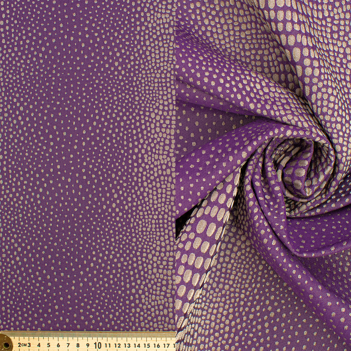 Abstract Animal Spots Suiting/Upholstery Jacquard in Purple