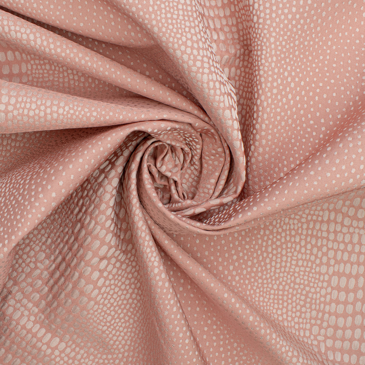 Abstract Animal Spots Suiting/Upholstery Jacquard in Light Peach