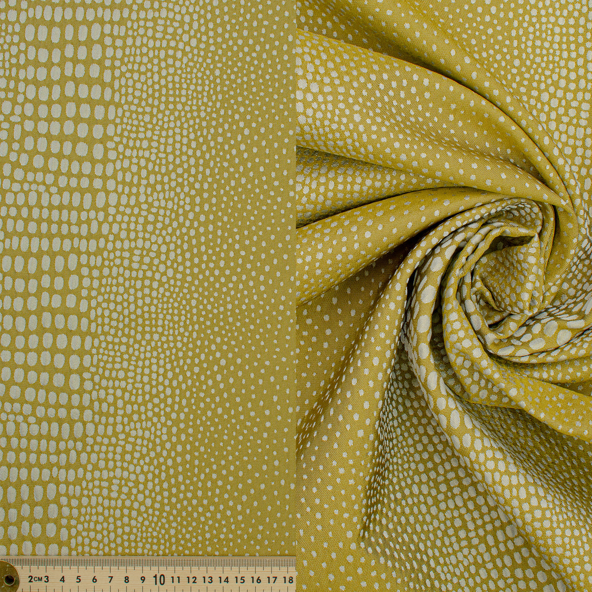 Abstract Animal Spots Suiting/Upholstery Jacquard in Chartruesse