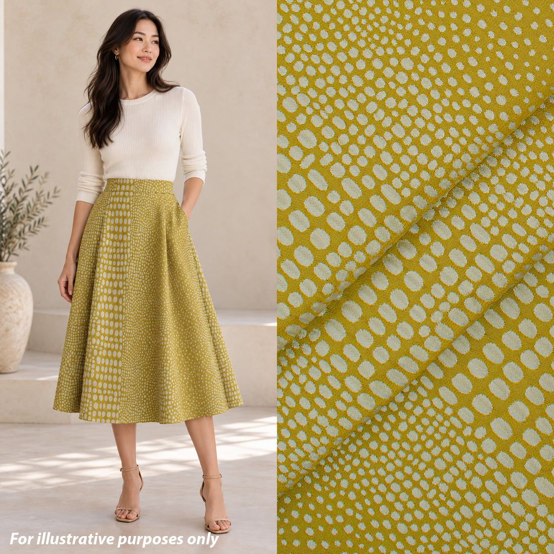 Abstract Animal Spots Suiting/Upholstery Jacquard
