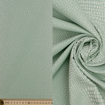 Abstract Animal Spots Suiting/Upholstery Jacquard in Aqua
