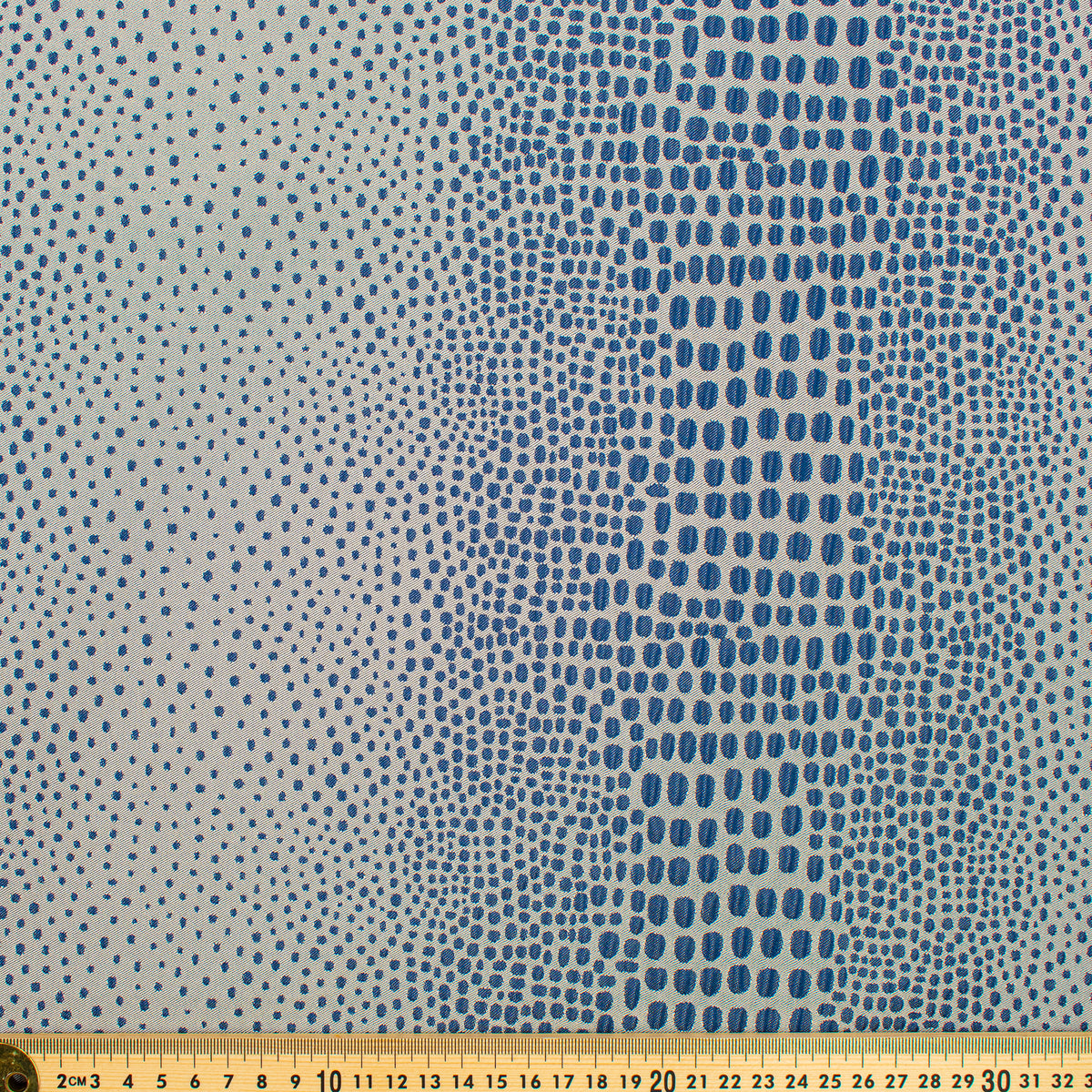 Abstract Animal Spots Suiting/Upholstery Jacquard in Blue