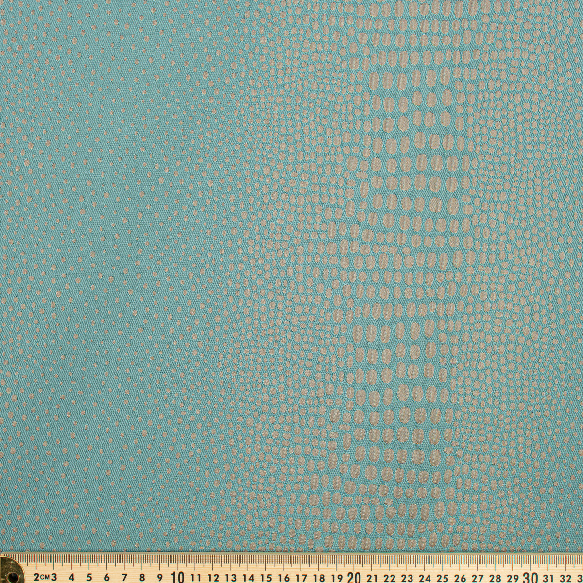 Abstract Animal Spots Suiting/Upholstery Jacquard in Turquoise