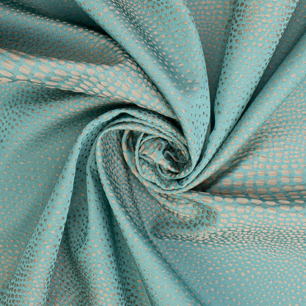 Abstract Animal Spots Suiting/Upholstery Jacquard in Turquoise