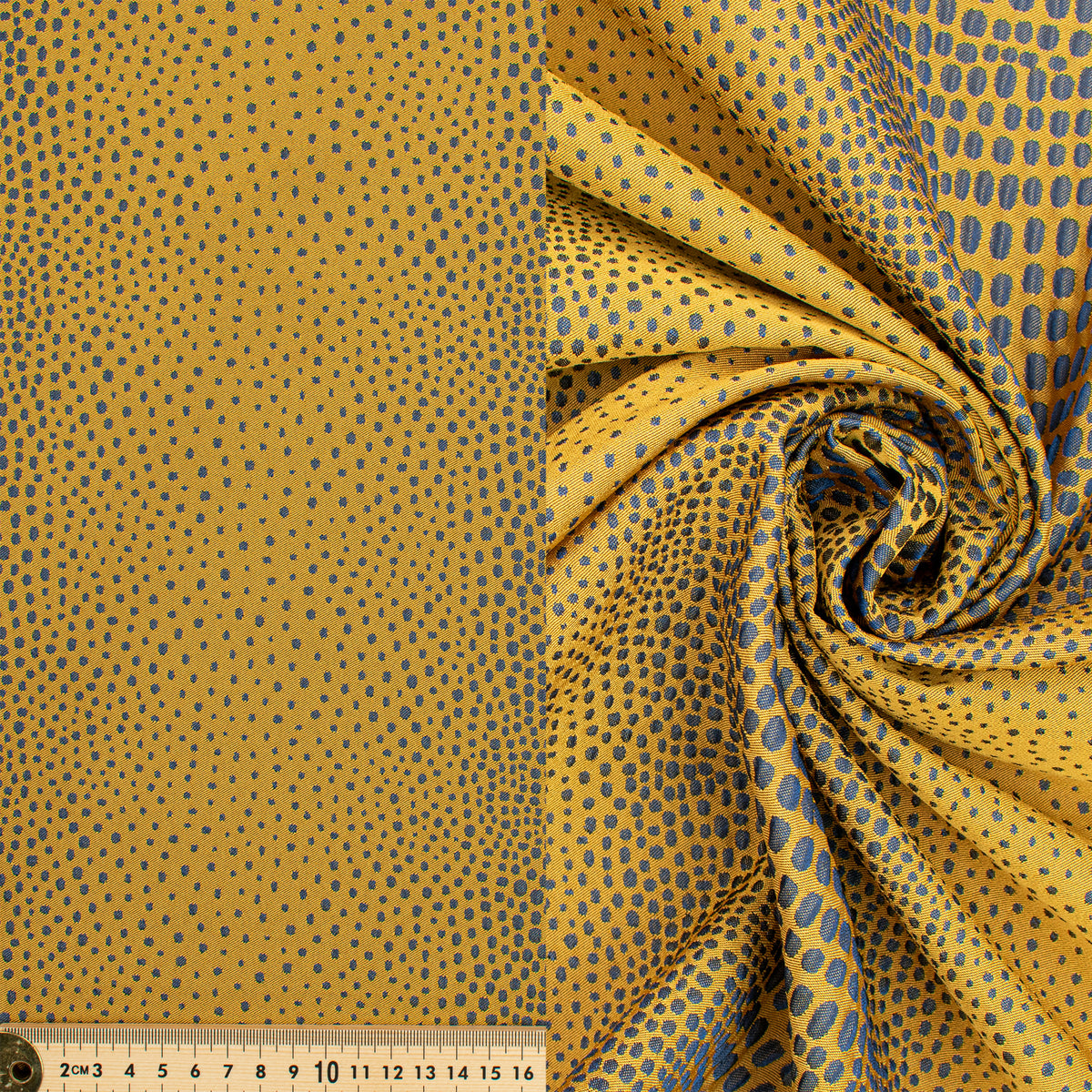 Abstract Animal Spots Suiting/Upholstery Jacquard in Yellow