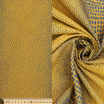 Abstract Animal Spots Suiting/Upholstery Jacquard in Yellow