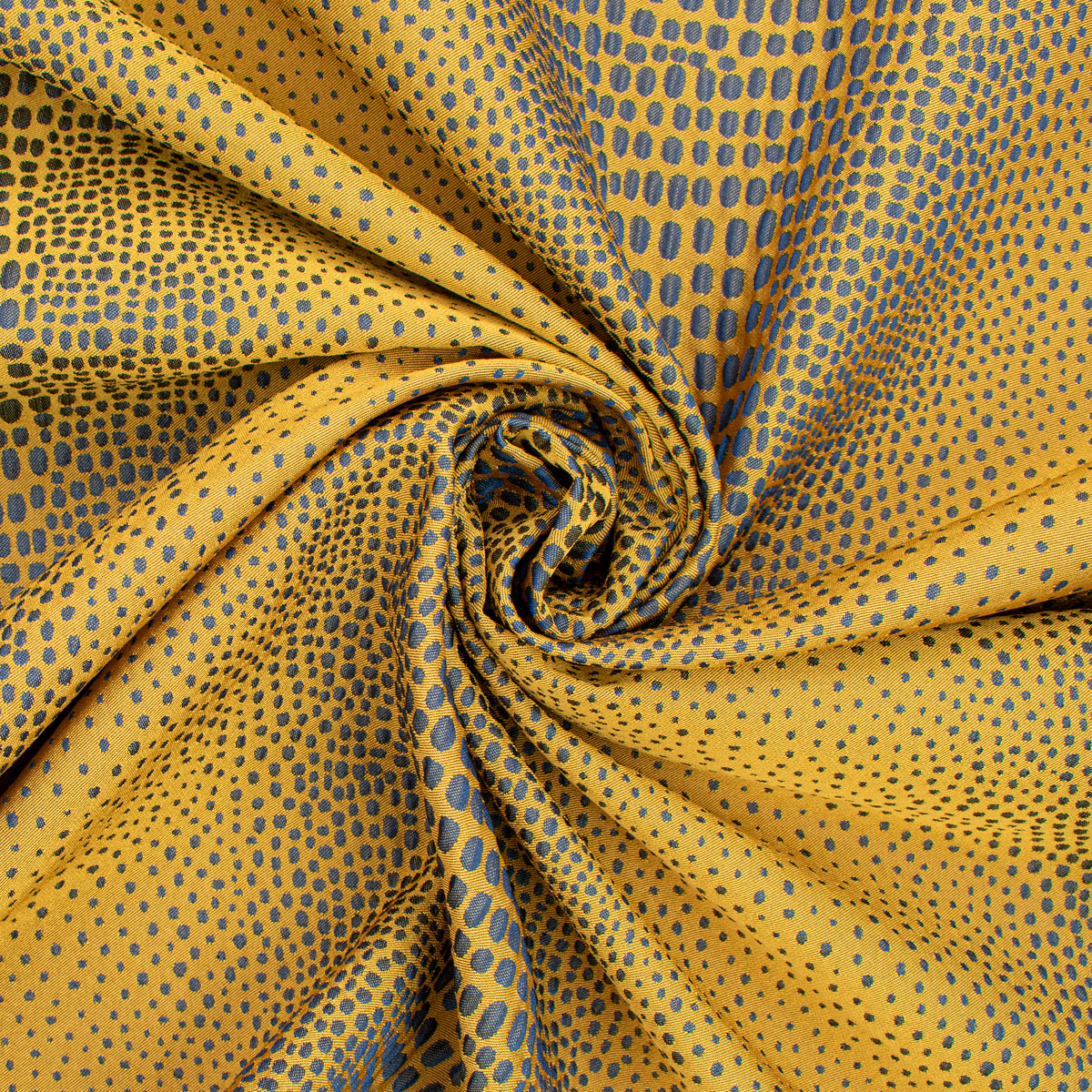 Abstract Animal Spots Suiting/Upholstery Jacquard in Yellow