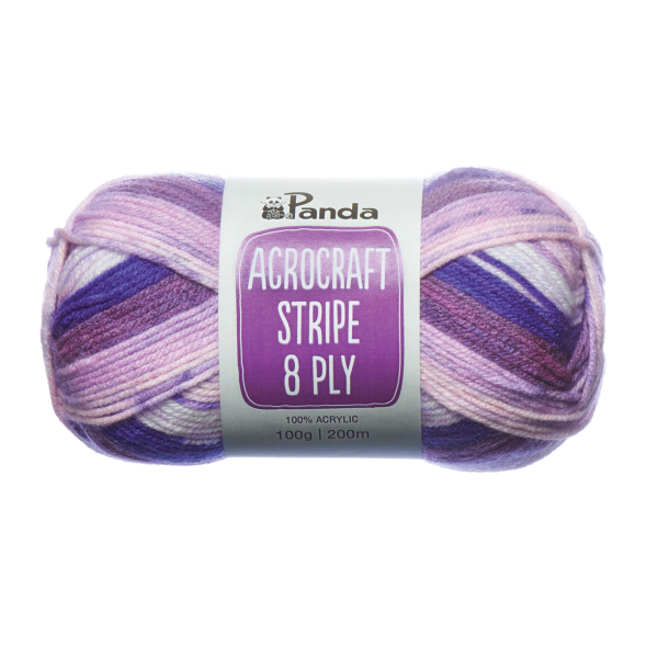 Panda Acrocraft Stripe 8 Ply Knitting Yarn