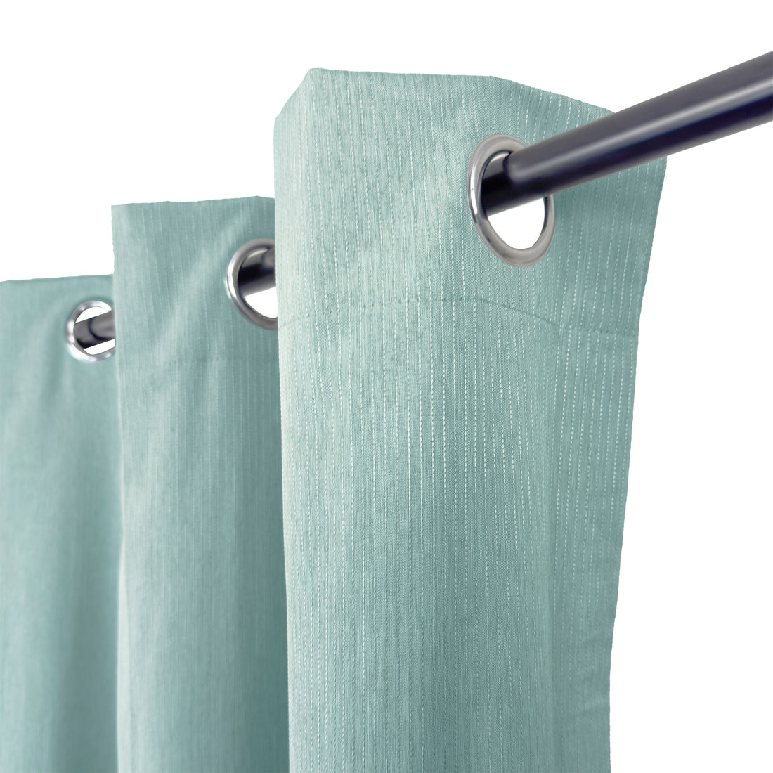 Hume Paris Two Tone Blockout Ring Top Ready Made Curtain – Aqua | Wattle & Bourke